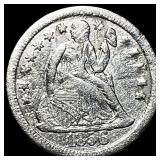 1856 Seated Liberty Dime (Love Token) NICELY  CIR
