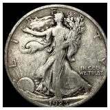 1923-S Silver Walking Liberty Half Dollar  NEARLY