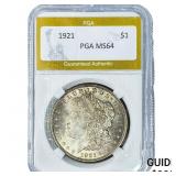 1921 Morgan Silver Dollar PGA MS64