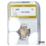 1889 Liberty Victory Nickel PGA PR66
