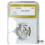 1918-D Standing Liberty Quarter PGA MS65