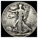 1938-D Silver Half Dollar Walking Liberty  ABOUT