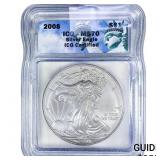 2008 Silver Eagle ICG MS70