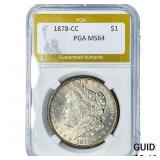 1878-CC Morgan Silver Dollar PGA MS64