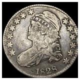 1828 Capped Bust Half Dollar NEARLY  UNCIRCULATED