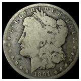 1891-CC Morgan Silver Dollar LIGHTLY CIRCULATED