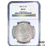 1882-CC Morgan Silver Dollar NGC MS64