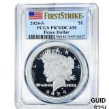 2024-S Silver Peace Dollar PCGS PR70 DCAM