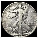 1938-D Silver Walking Liberty Half Dollar  NEARLY