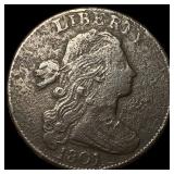 1801 Draped Bust Large Cent NEARLY UNCIRCULATED