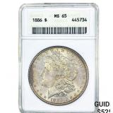 1886 Morgan Silver Dollar ANACS MS65
