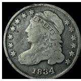 1834 Capped Bust Dime LIGHTLY CIRCULATED