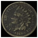 1860 Copper-Nickel Indian Head Cent NEARLY UNCIRCU