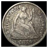 1870 Silver Half Dime CHOICE AU