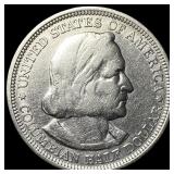 1893 Silver Columbian Half Dollar CHOICE AU