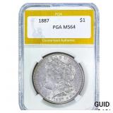 1887 Morgan Silver Dollar PGA MS64