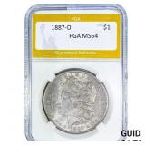 1887-O Morgan Silver Dollar PGA MS64