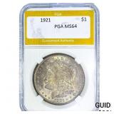 1921 Morgan Silver Dollar PGA MS64