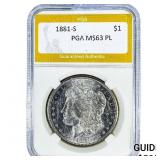 1881-S Morgan Silver Dollar PGA MS63PL