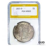 1921-D Morgan Silver Dollar PGA MS63