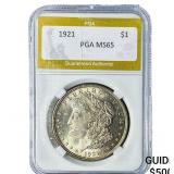 1921 Morgan Silver Dollar PGA MS65