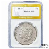 1878 Morgan Silver Dollar PGA MS63