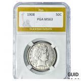 1908 Barber Half Dollar PGA MS63
