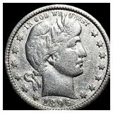 1896-O Silver Barber Quarter HIGH GRADE