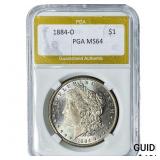 1884-O Morgan Silver Dollar PGA MS64