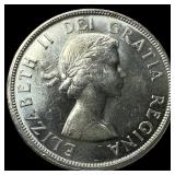 1958 Canada Silver Dollar British Columbia CHOICE