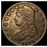 1834 Capped Bust Half Dollar NEARLY  UNCIRCULATED