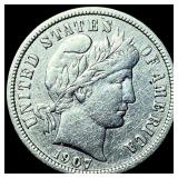 1907-S Silver Barber Dime CLOSELY  UNCIRCULATED