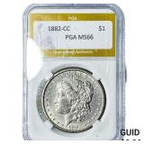 1882-CC Morgan Silver Dollar PGA MS66