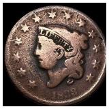 1833 Coronet Head Large Cent NICELY  CIRCULATED