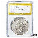 1889-O Morgan Silver Dollar PGA MS64