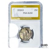 1918-D Standing Liberty Quarter PGA AU50