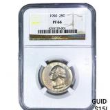1950 Washington Silver Quarter NGC PF66