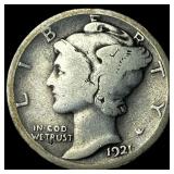 1921 Mercury Dime LIGHTLY CIRCULATED