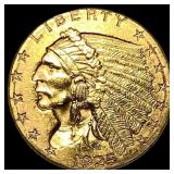 1925-D Indian Head Gold $2.50 Quarter Eagle  UNCI