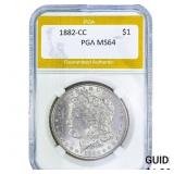 1882-CC Morgan Silver Dollar PGA MS64