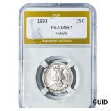1893 Isabella Silver Quarter PGA MS67