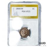 1869/69 Indian Head Cent PGA VF25