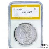 1882-O Morgan Silver Dollar PGA MS63