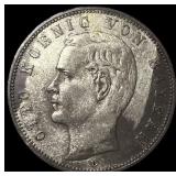 1904-D Silver 5 Mark Germany (Bavaria) UNCIRCULATE