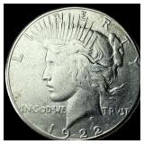 1922 Silver Peace Dollar CHOICE AU