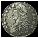 1821 Capped Bust Half Dollar NEARLY  UNCIRCULATED