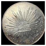 1893 Mo-M Mexico Silver 8 Reales UNCIRCULATED
