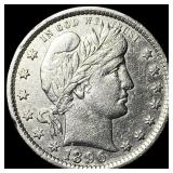1896 Barber Silver Quarter CHOICE AU