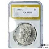 1880-O Morgan Silver Dollar PGA MS63