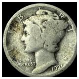 1921 Mercury Dime LIGHTLY CIRCULATED